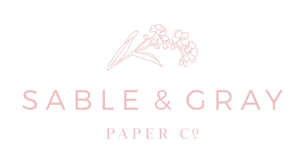 Sable & Gray Paper Co.  Custom Stationery, Heirloom Wedding Papers, and  Fine Watercolors